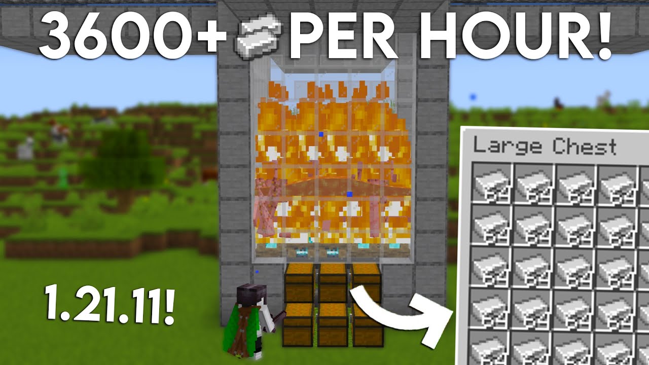 NEW UPDATED Minecraft Java 1.21.11 IRON FARM TUTORIAL | 3600 Iron Per Hour
