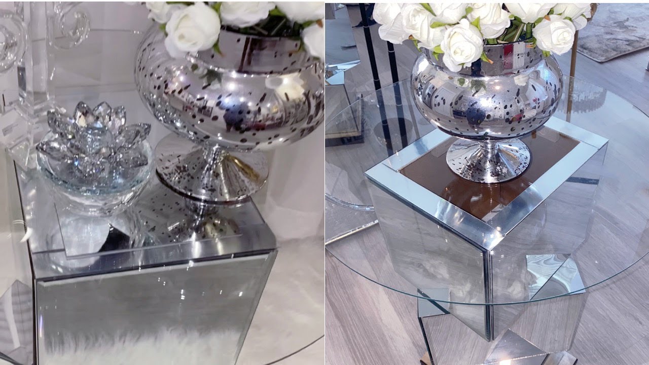 DOLLAR TREE MIRROR/ GLASS TABLES | HIGH END TABLES USING DOLLAR TREE ITEMS