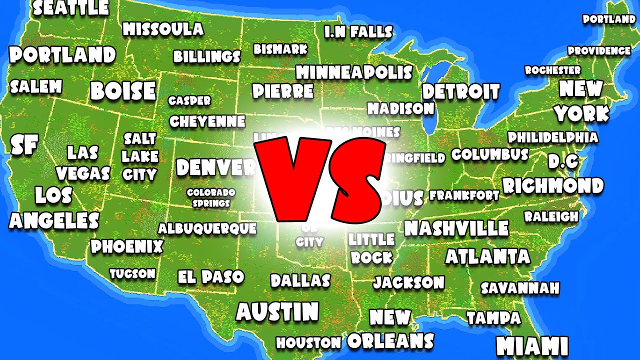 I Forced 100+ US Cities To Fight Until 1 Left.. - Worldbox