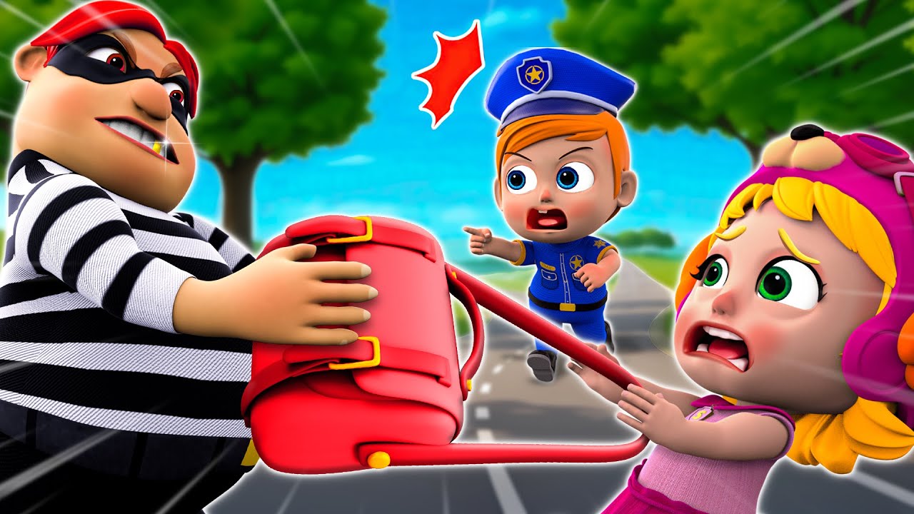 Baby Police Officer Chase Thief | Police Song + More Nursery Rhymes & Kids Songs | Pu & Po