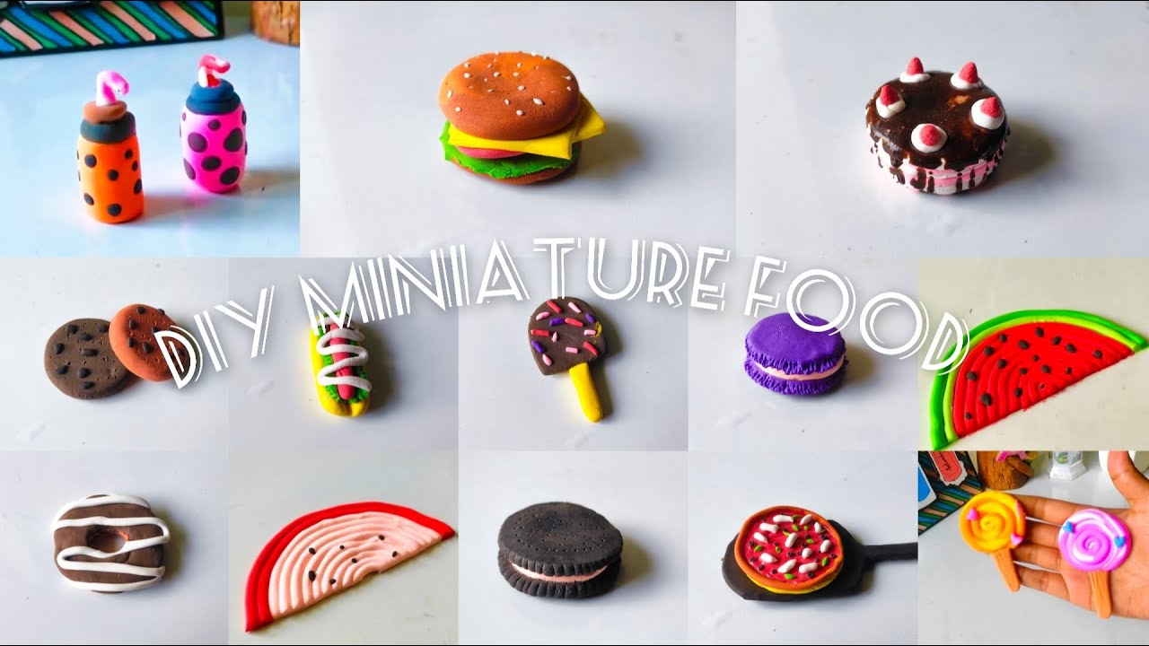 How to Make Realistic Miniature Food Using Super Clay | Easy DIY Crafts Tutorial | Art by sanjida