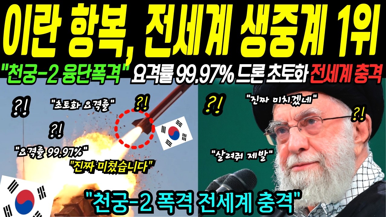[해외감동사연] 이란 412기 전멸 후 세계가 무너진 나라 NATO 위원장, 미국이 인정한 한국 천궁의 새로운 기준