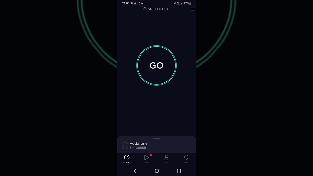 Vodafone 5G/4G speedtest.