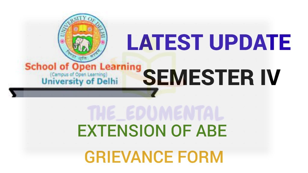 SOL DU NEW UPDATE /ABE DATE EXTENDED// GRIEVANCE FORM/LINK IN DESCRIPTION