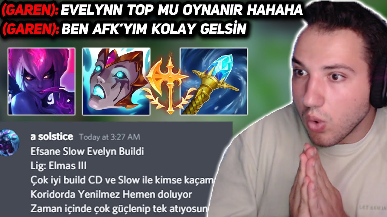 Elmas İzleyicimin Zeki Evelynn Top Buildi | Sinirden AFK Kaldı | Sizden Gelenler #9 | KassadinsCreed