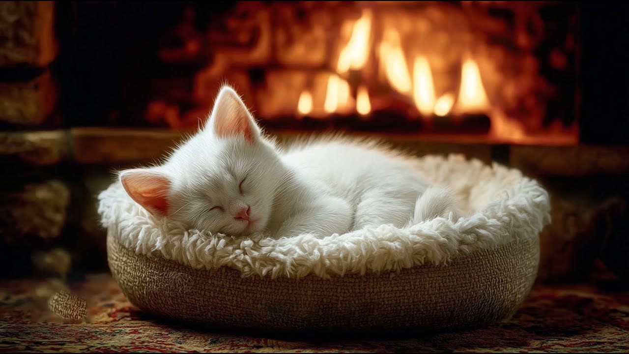 Cat Purring and 528Hz Healing Music - Deep Relaxation, Sleep Music, Stress Relief