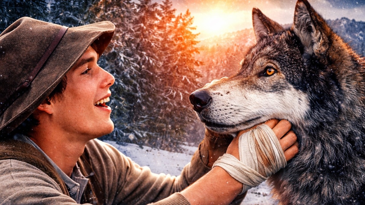 شاب يتبني ذئب ضعيف واول لما كبر رد لية الجميل وخلاة اغني واحد في المدينة 🐺