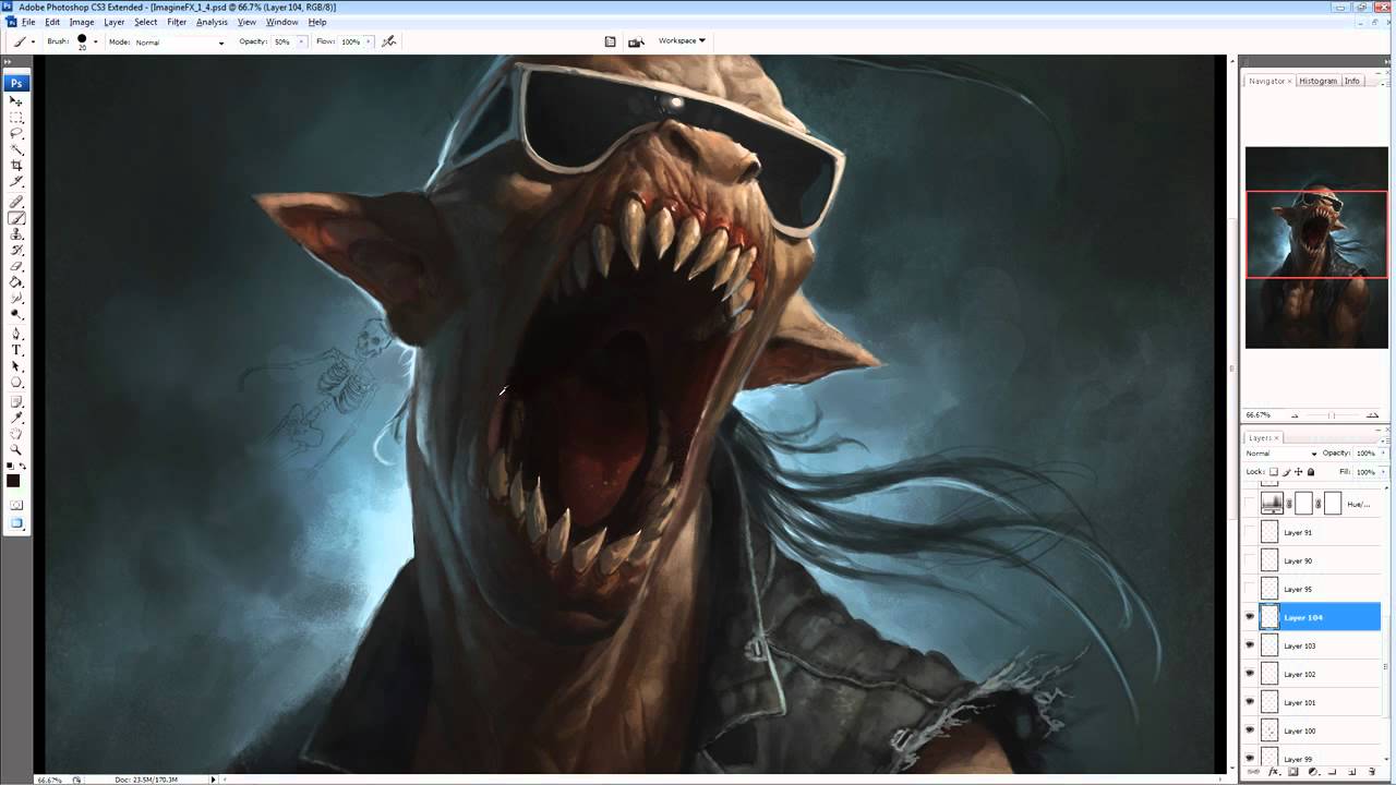 Paint a monster in Photoshop with Dave Rapoza - part 2