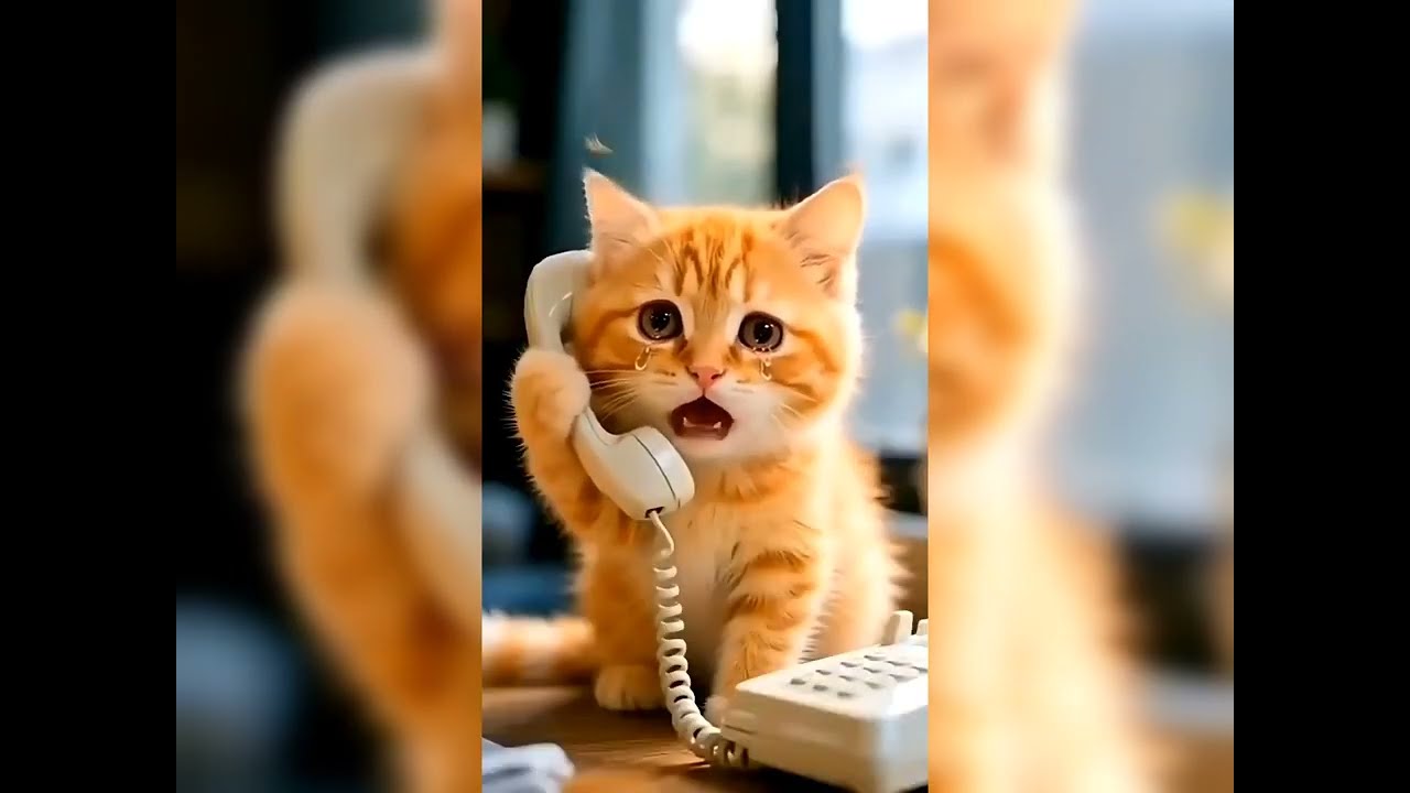 Naughty Cat… Why Did You Call Me? 😹📞 #catvideos #funny #comedy
