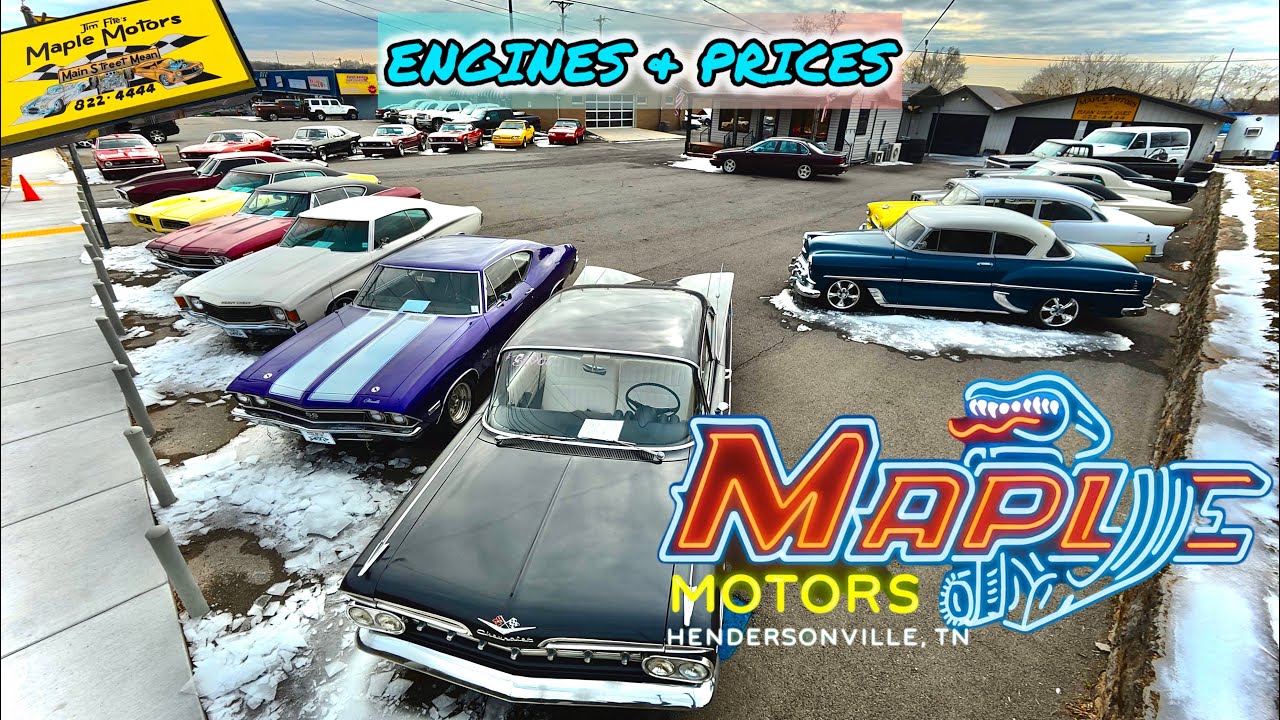 All Classic Cars MAPLE MOTORS Inventory 2/2/26 Hotrods 4Sale Full Update ENGINES & PRICES