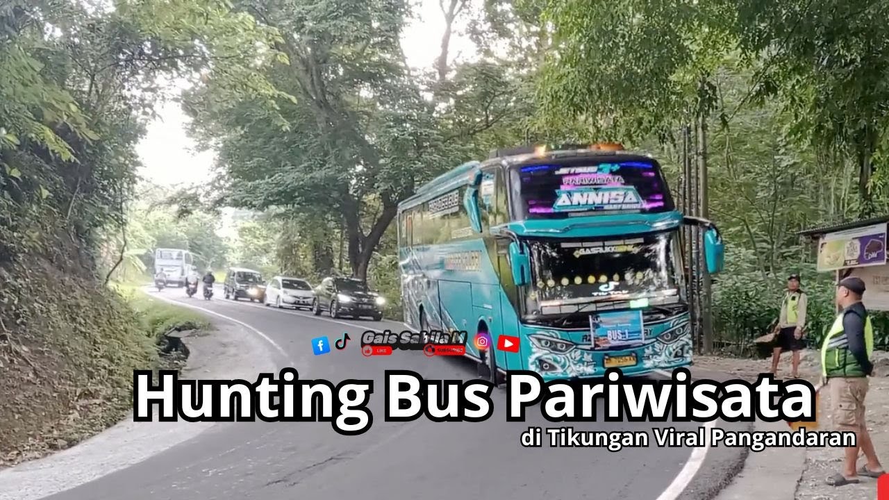 🚌HUNTING BUS PARIWISATA KEREN🤩DI TIKUNGAN VIRAL PANGANDARAN!🔥