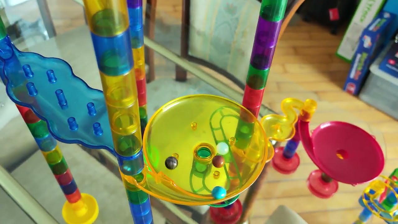 Intense Marble Run Race with GEMSTONE MARBLES!