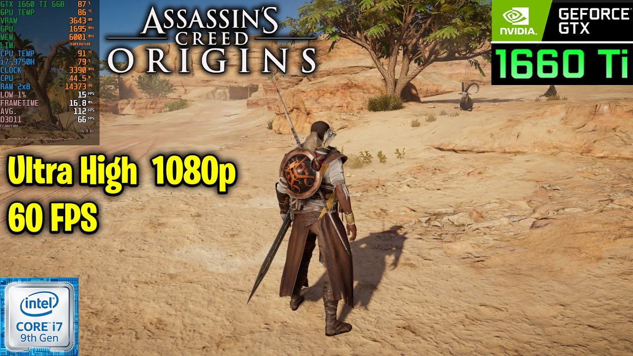Assassin's Creed Origins Ultra High settings | GTX 1660 Ti | i7 9750H (60FPS)