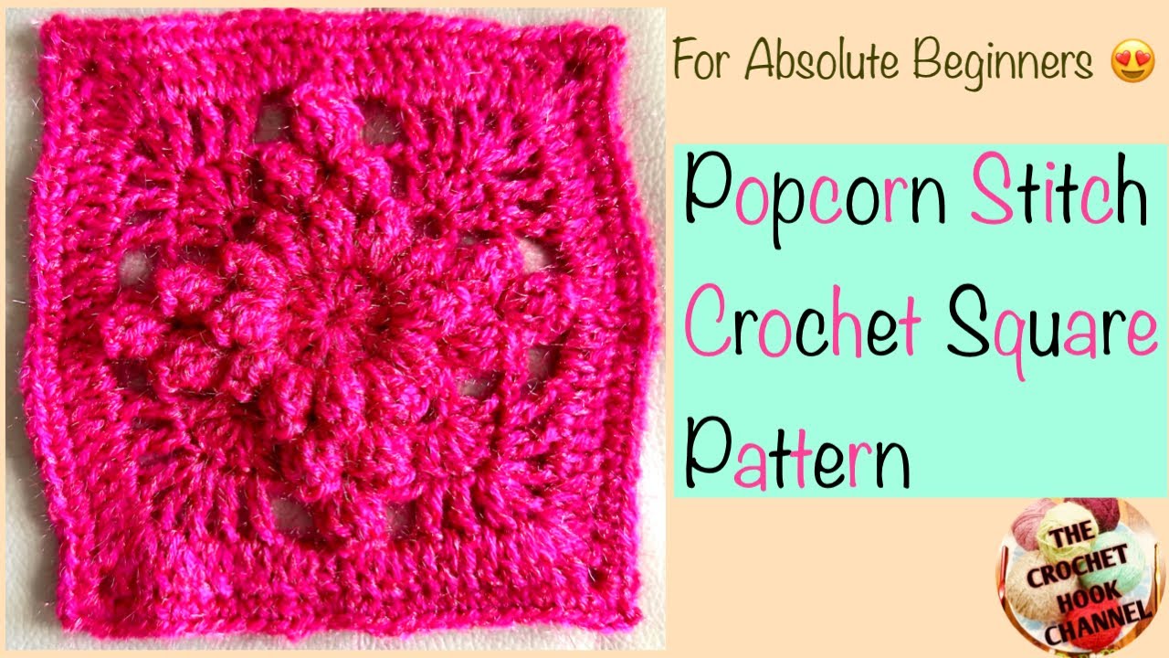 Stunningly Beautiful Crochet Popcorn-StitchGranny-Square|Granny Square Crochet|Step-By-Step Tutorial