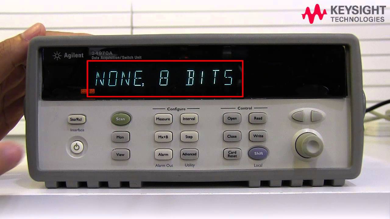 How to establish the connection between 34970A and PC via RS-232 cable