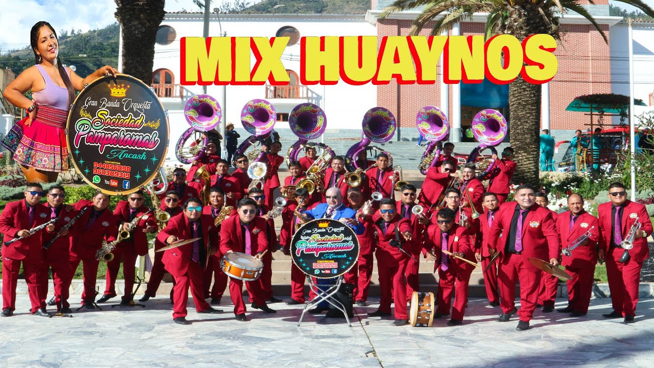 MIX HUAYNOS GRAN BANDA ORQUESTA SOCIEDAD PAMPAROMAS ANCASH 2024