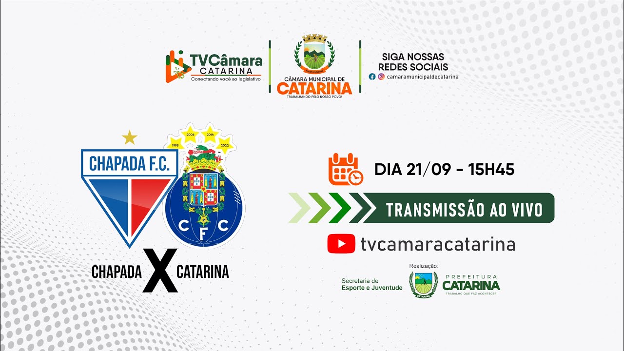AO VIVO: CHAPADA X CATARINA - CAMPEONATO MUNICIPAL DE FUTEBOL DE CATARINA 2025