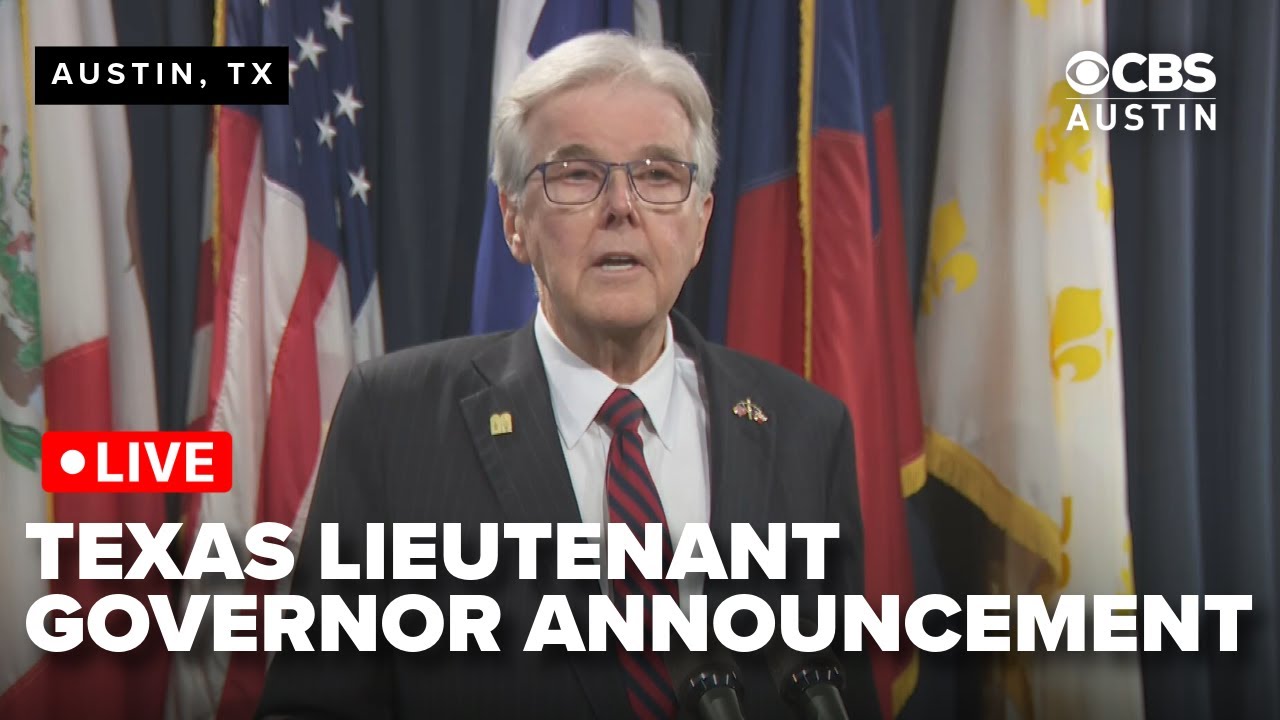 WATCH LIVE: Texas Lt. Gov. announces a 