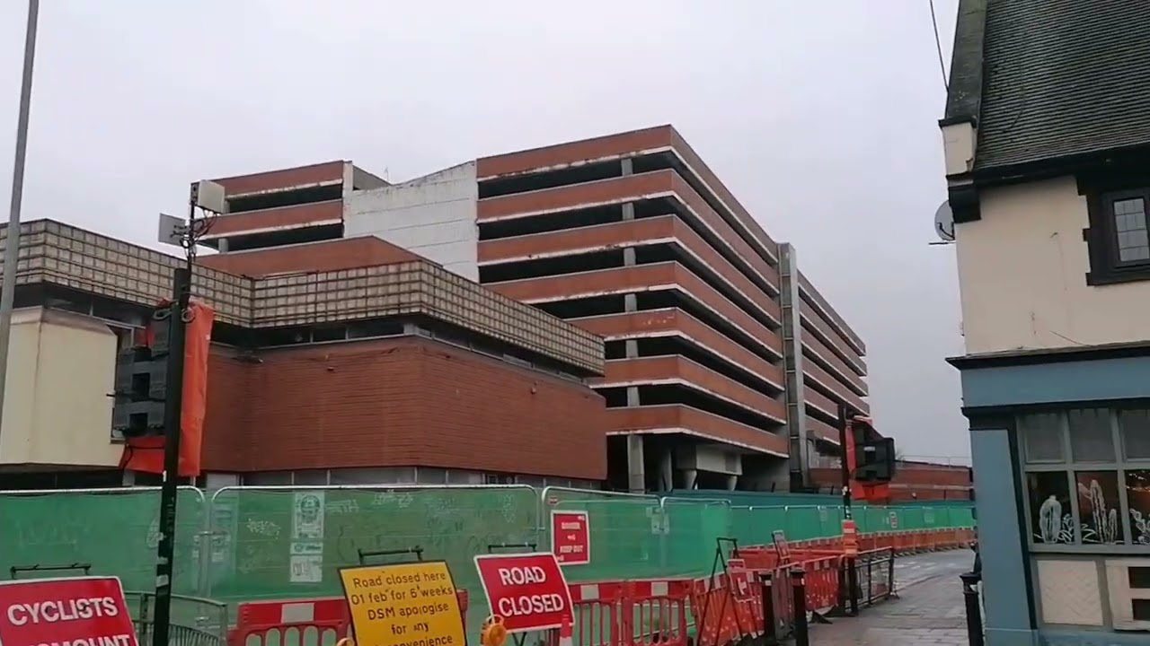 Demolition at Anglia Square, Road Shut Feb 2026 Norwich