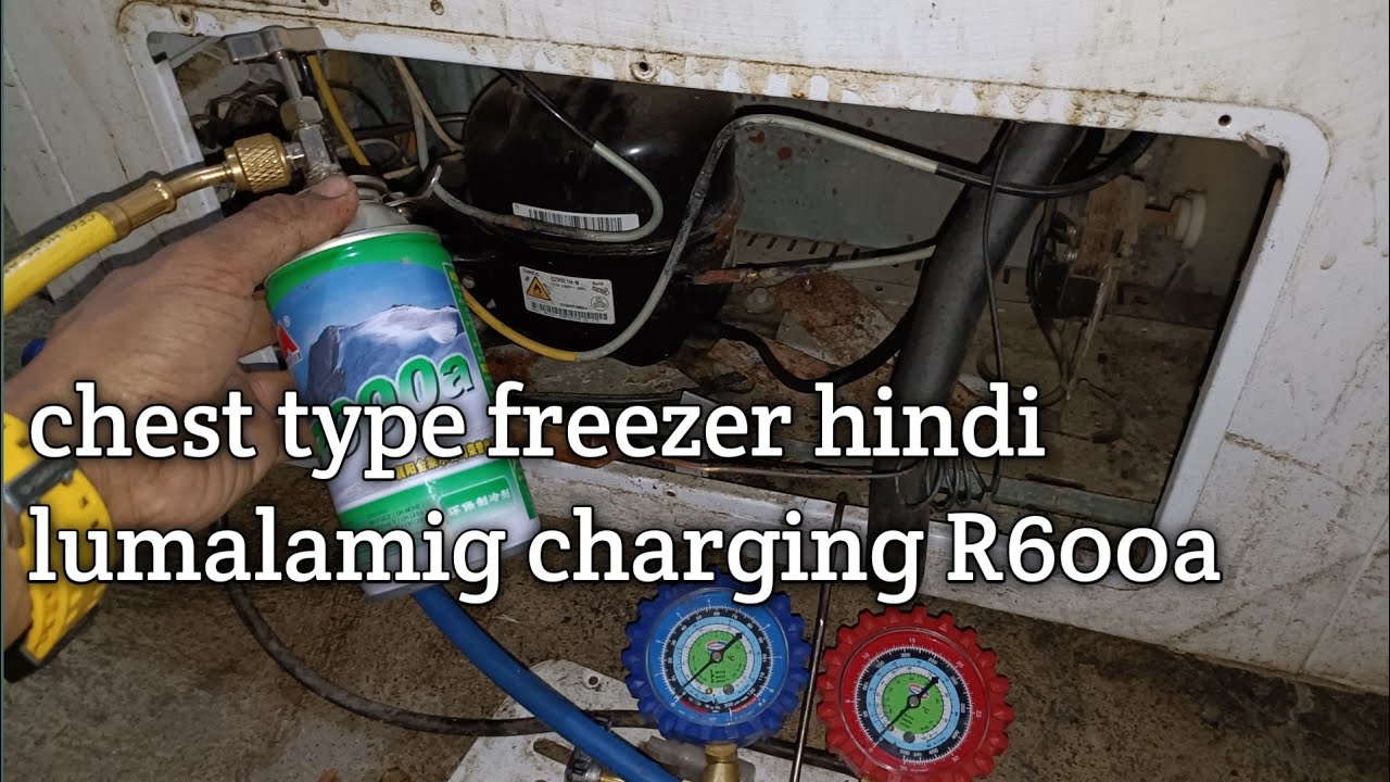 Chest type freezer ayaw lumamig charging R600 refrigerant step by step