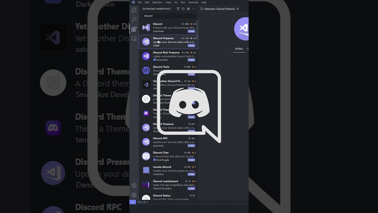 Show what you are coding on Discord