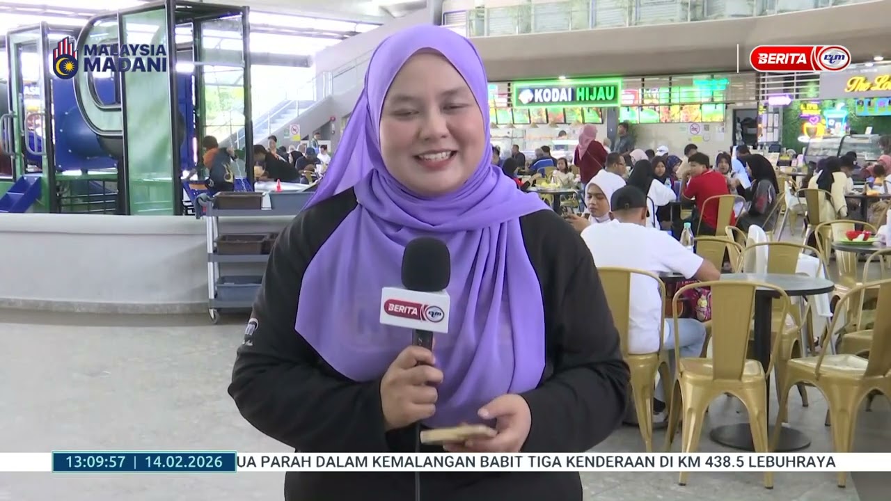 14 FEB 2026 - BERITA TENGAH HARI- ALIRAN TRAFIK KE SELATAN: PERLAHAN SEJAK PAGI, RANCANG PERJALANAN