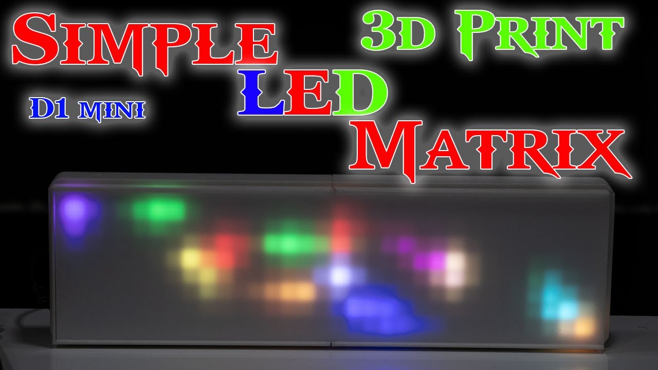 3D Print LED Matrix Enclosure with Diffusion Simple V400