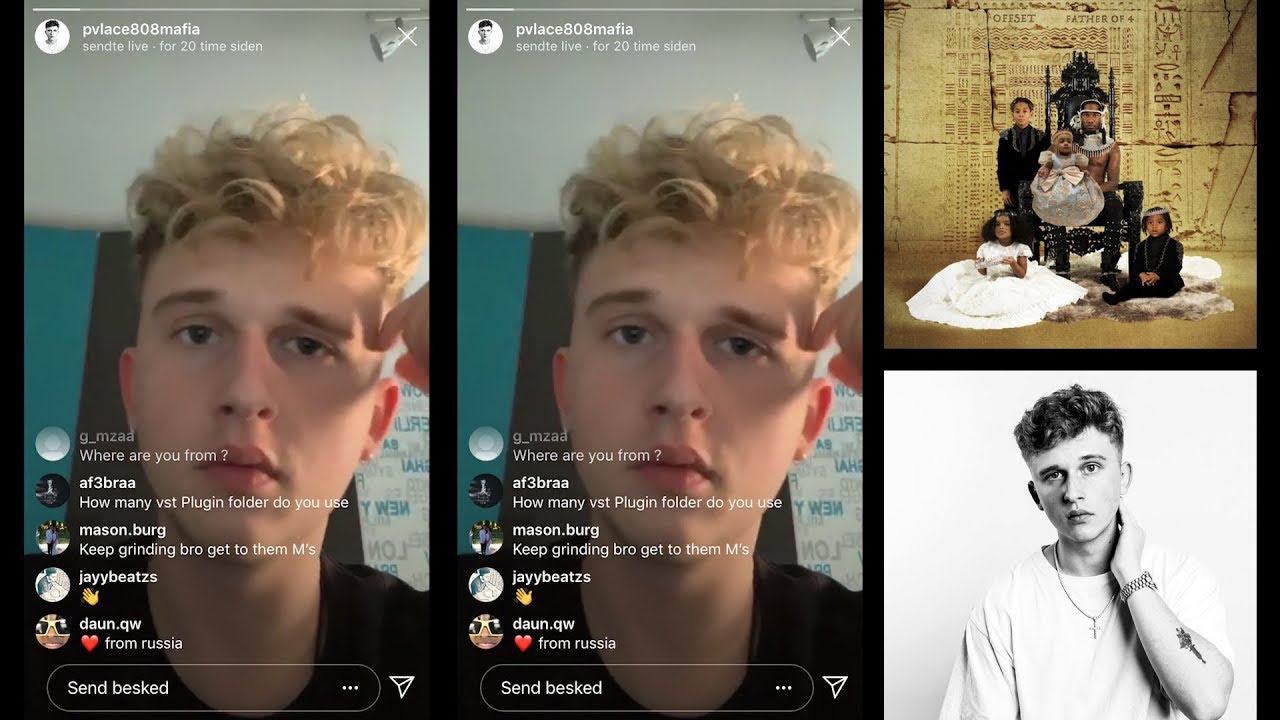 Pvlace cooking up fire beats live on instagram