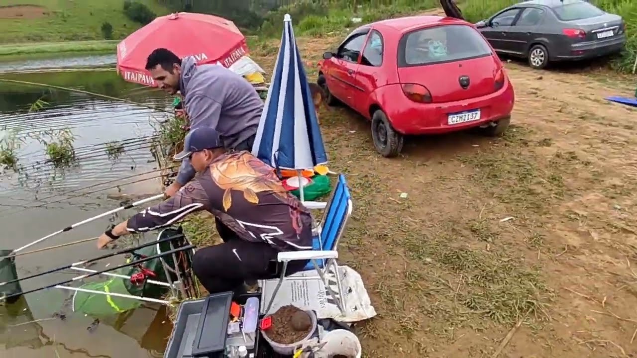 Pesca de tilápia em Paraibuna.