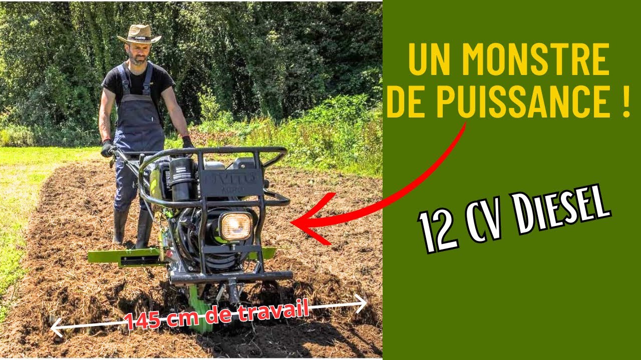 Ce Motoculteur Diesel 12CV va R&eacute;volutionner Votre Jardin ! 🔥