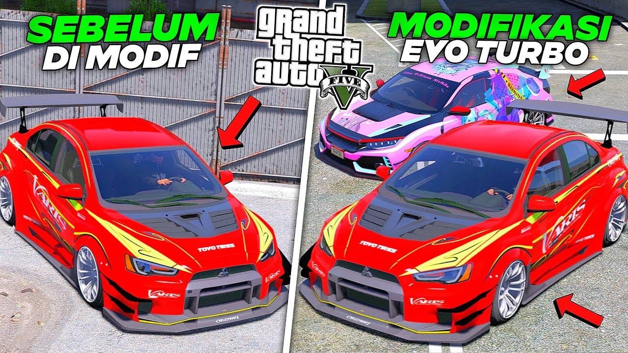 Aku MODIFIKASI Mobil EVO Turbo Langka Untuk Ikut Balapan CARMEET JDM Di - GTA 5 MOD