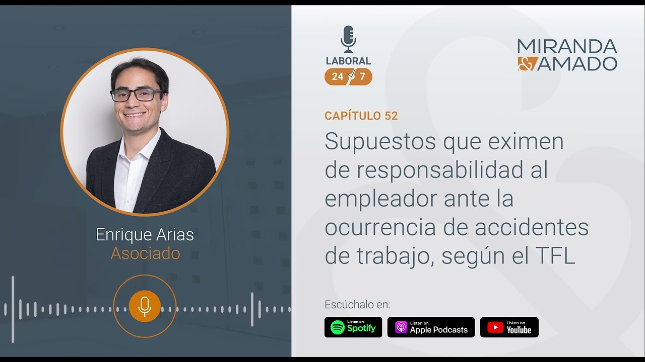 Supuestos que eximen al empleador de responsabilidad en accidentes de trabajo, según el TFL
