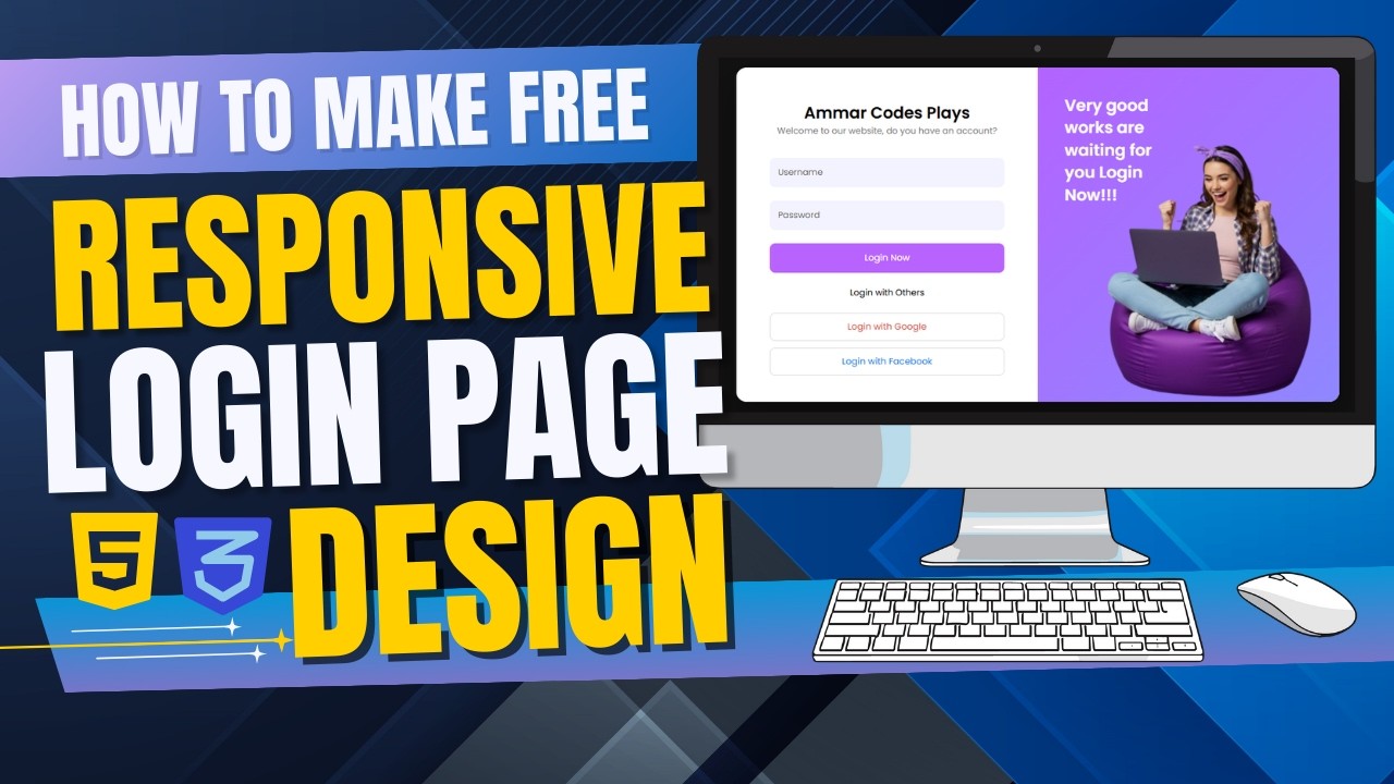 Build a Responsive Login Form in HTML & CSS (2026)