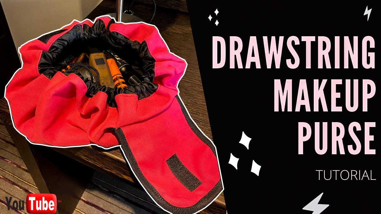 How to sew drawstring makeup purse | Eris Atelier