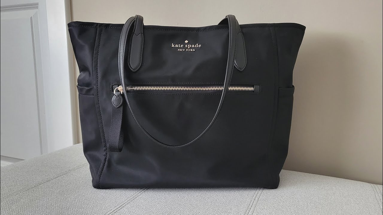 KATE SPADE NYLON TOTE UPDATE | How it’s been wearing + why it's a perfect travel and work bag!