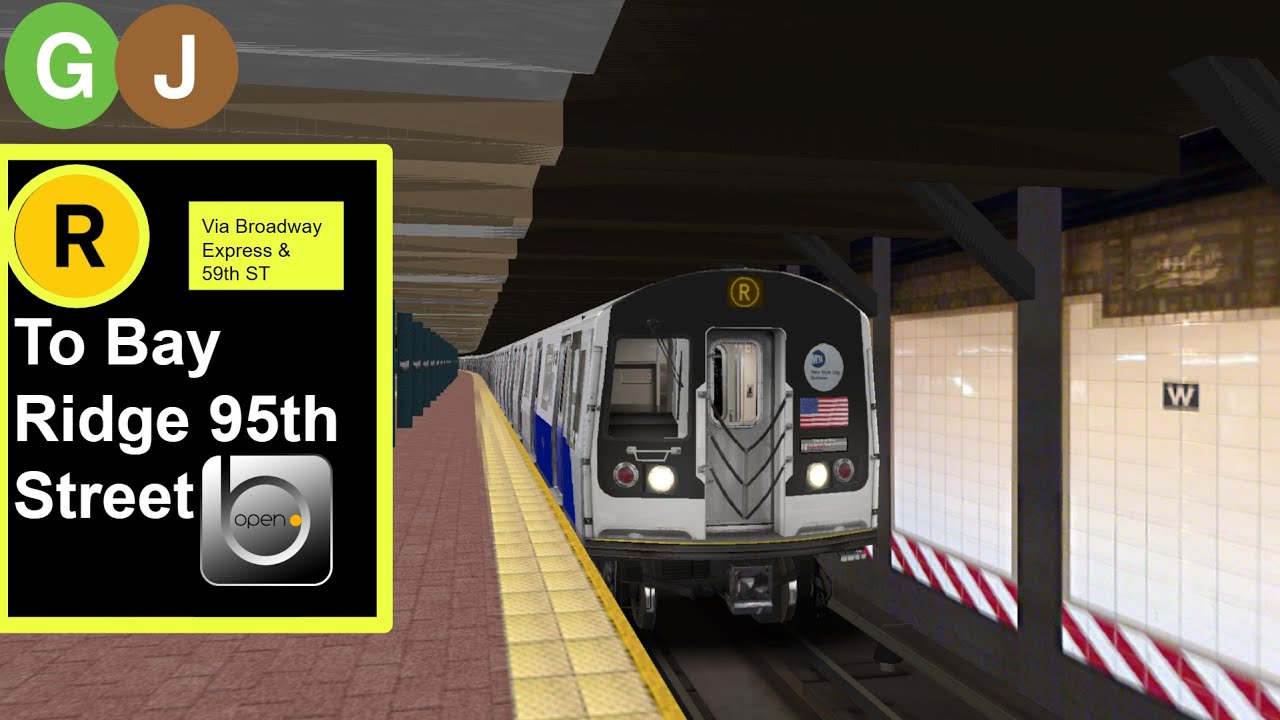 OpenBVE | R153T R train to Bay Ridge 95th Street from Forest Hills 71st Avenue. Christmas Special!
