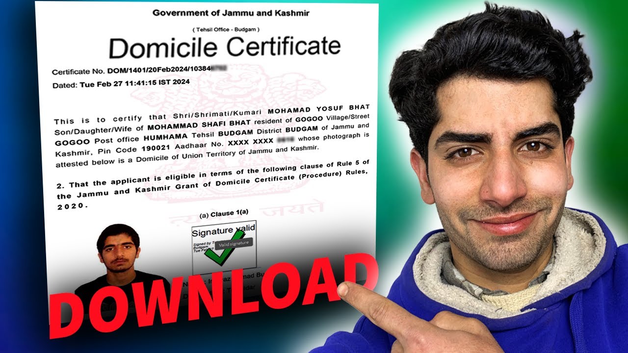 How to Download Domicile Certificate Online in J&K | Domicile Download Kaise Kare Jammu & Kashmir