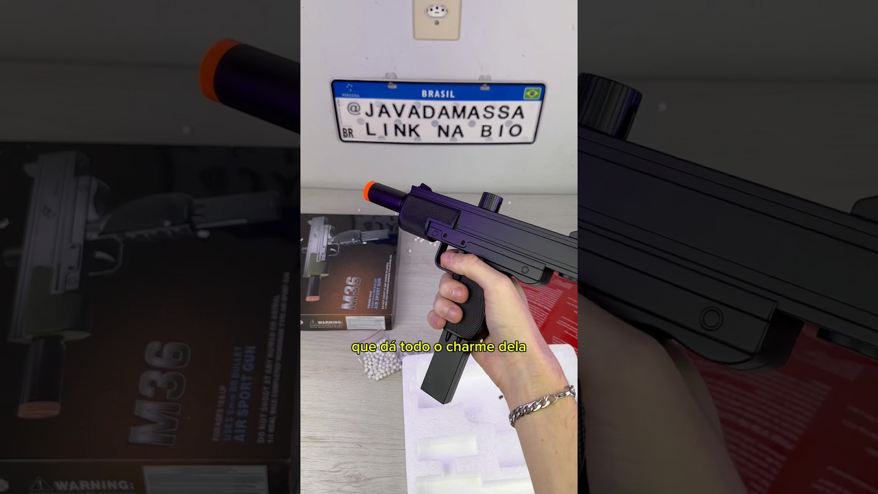 comprei uma airsoft spring micro uzi na shopee! forte?