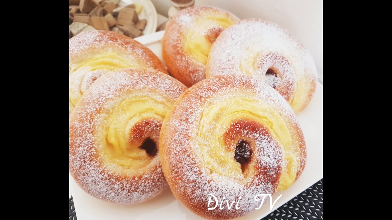 Pudding - Schnecken / fluffig lecker / Custard Rolls