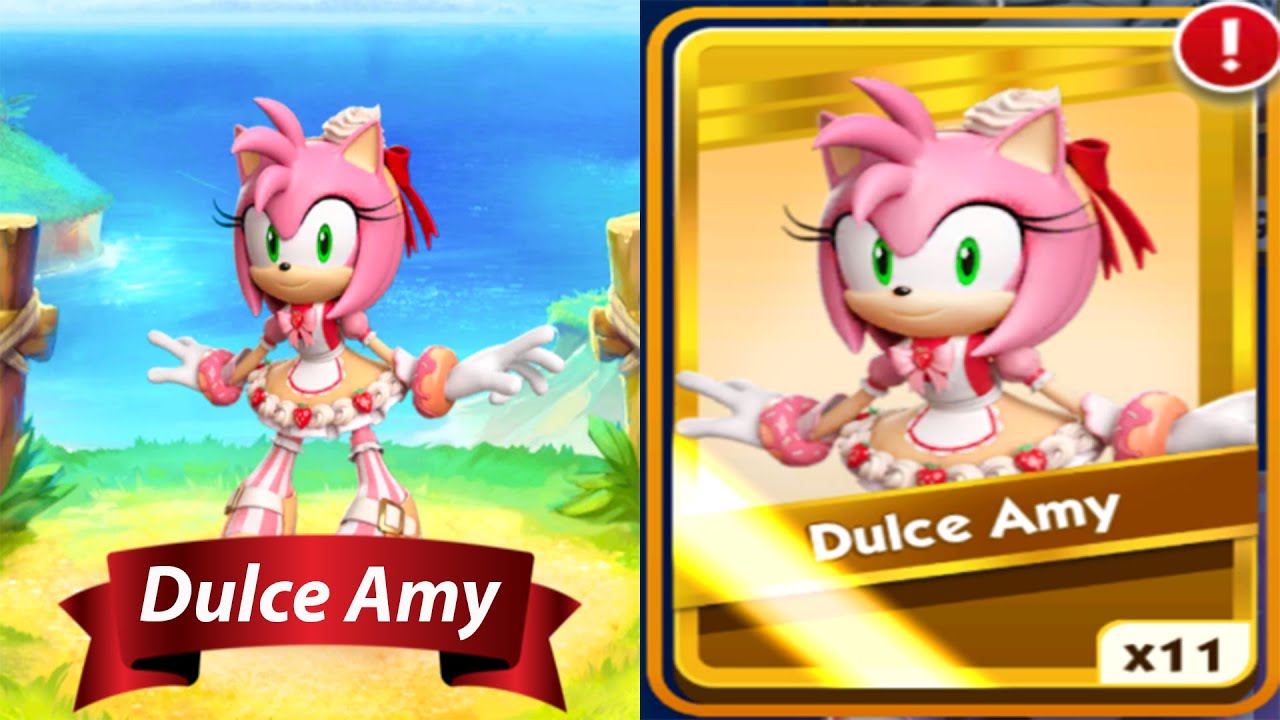 Sonic Dash - Dulce Amy New Character Unlocked - Warriror Shadow Coming Soon Update Full Gameplay