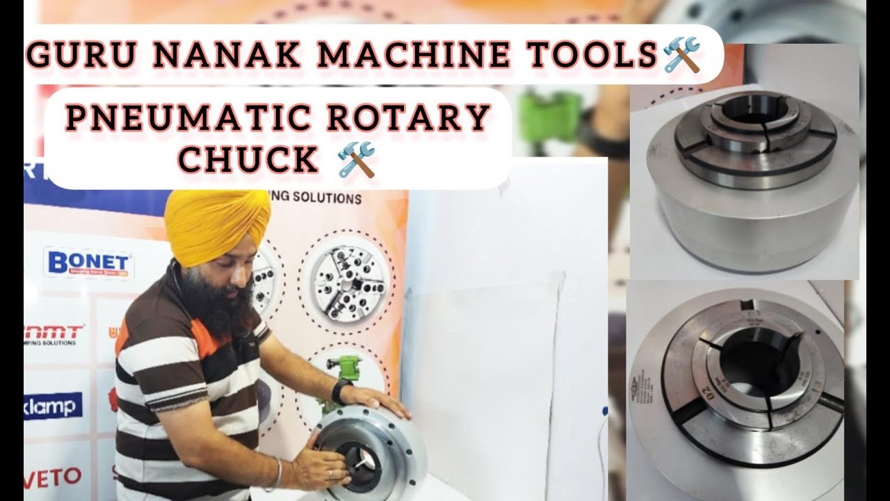 PNEUMATIC ROTARY COLLET CHUCK||GURU NANAK MACHINE TOOLS ||90 MM FIXTURE ||ROTARY CHUCK #dmfororders