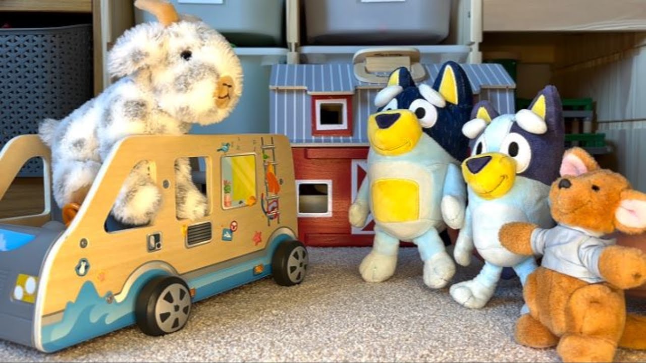Bluey and Roo's Wild Farm Day | A Goat in Dad’s Car?!