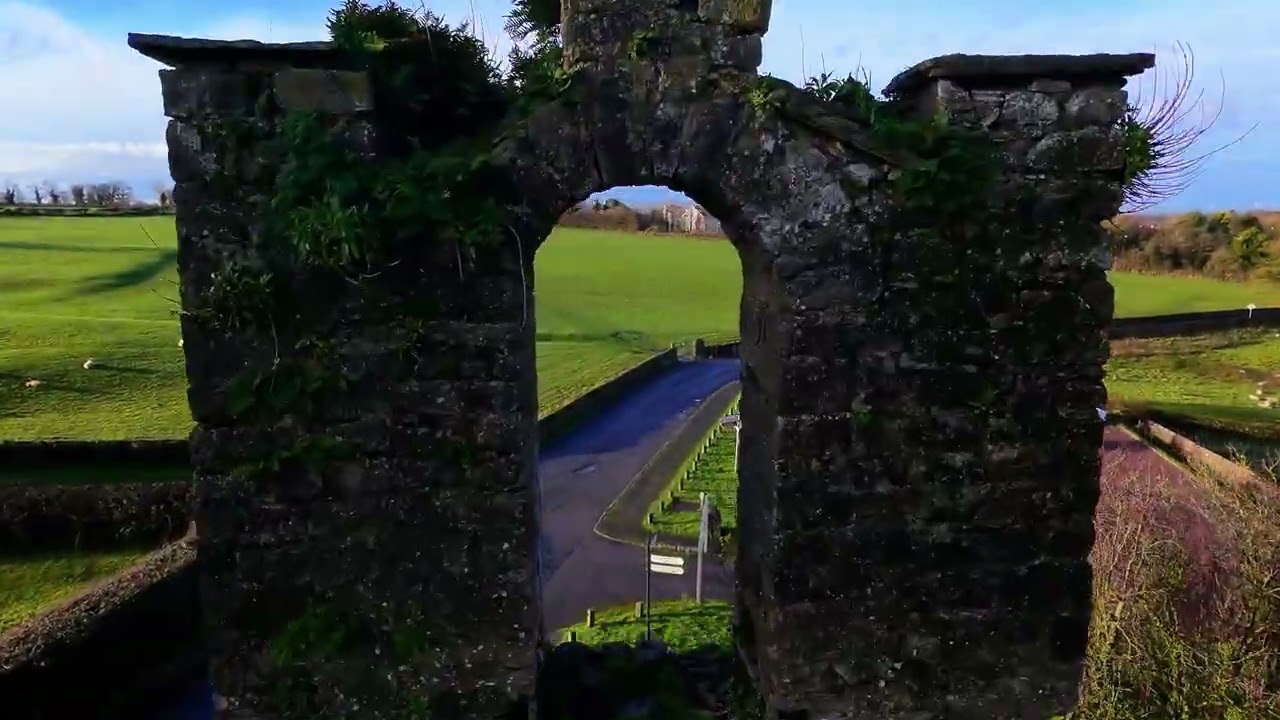 ST KIERAN'S CHURCH KELLS CO KILKENNY IRELAND 4K DRONE FOOTAGE 