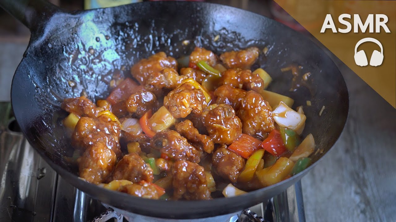 เสียงทำอาหาร ASMR: ซี่โครงหมูทอดผัดเปรี้ยวหวาน