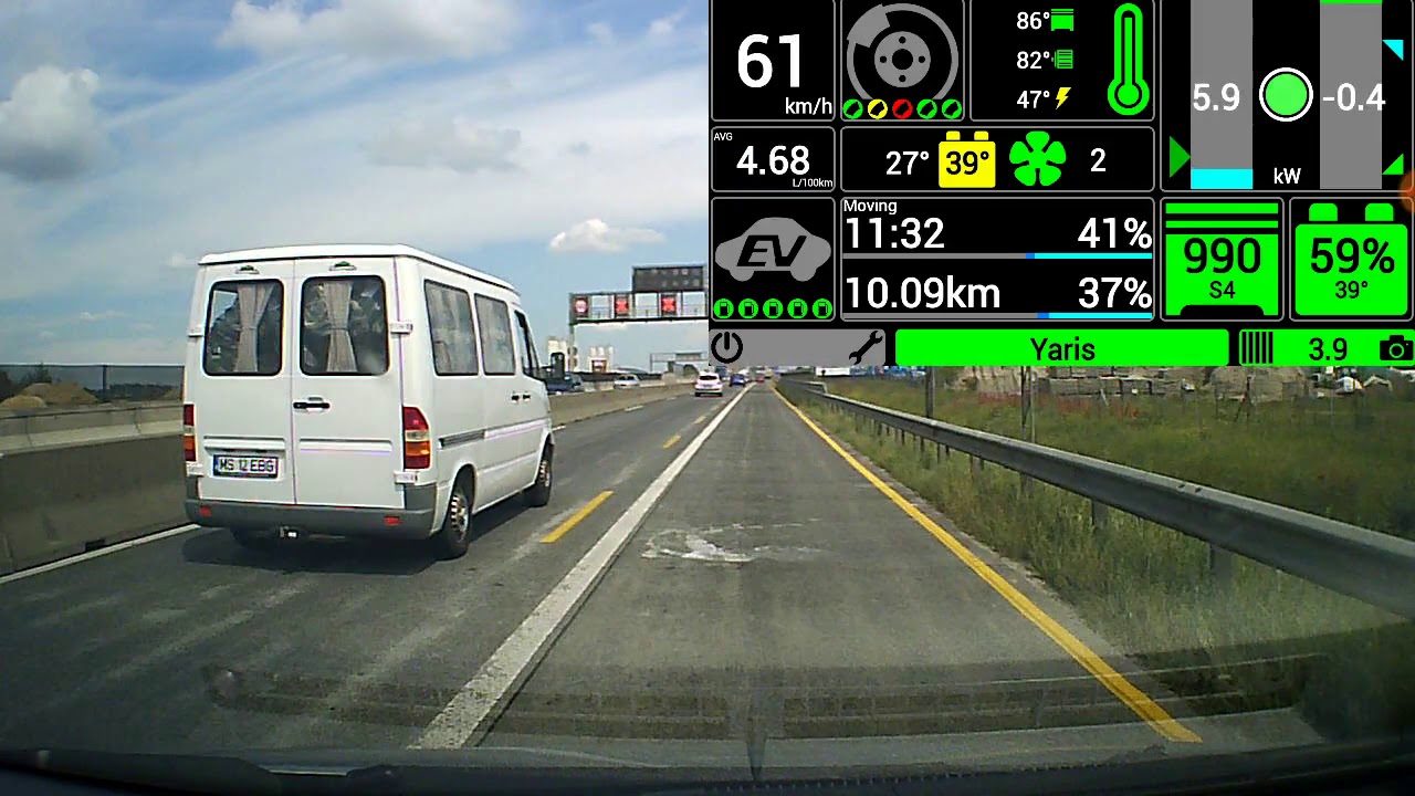 Yaris hybrid driving , hybrid assistant