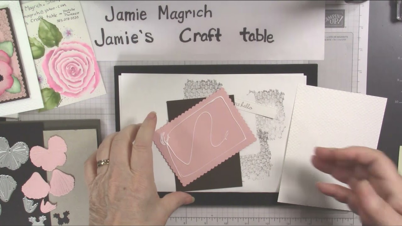 Stampin'Up! pink Pansy die card tutorial