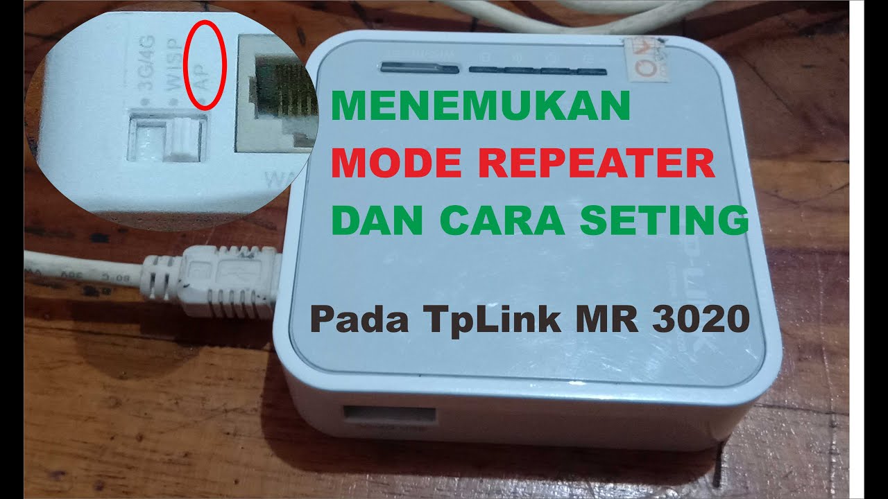 🌐MENEMUKAN MODE REPEATER PADA TPLINK MR 3020 DAN CARA SETINGNYA