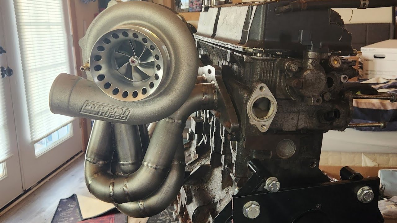 Rebuilding a 4g69 For Power pt 3 - Test Fitting The FMS Turbo Manifold!!