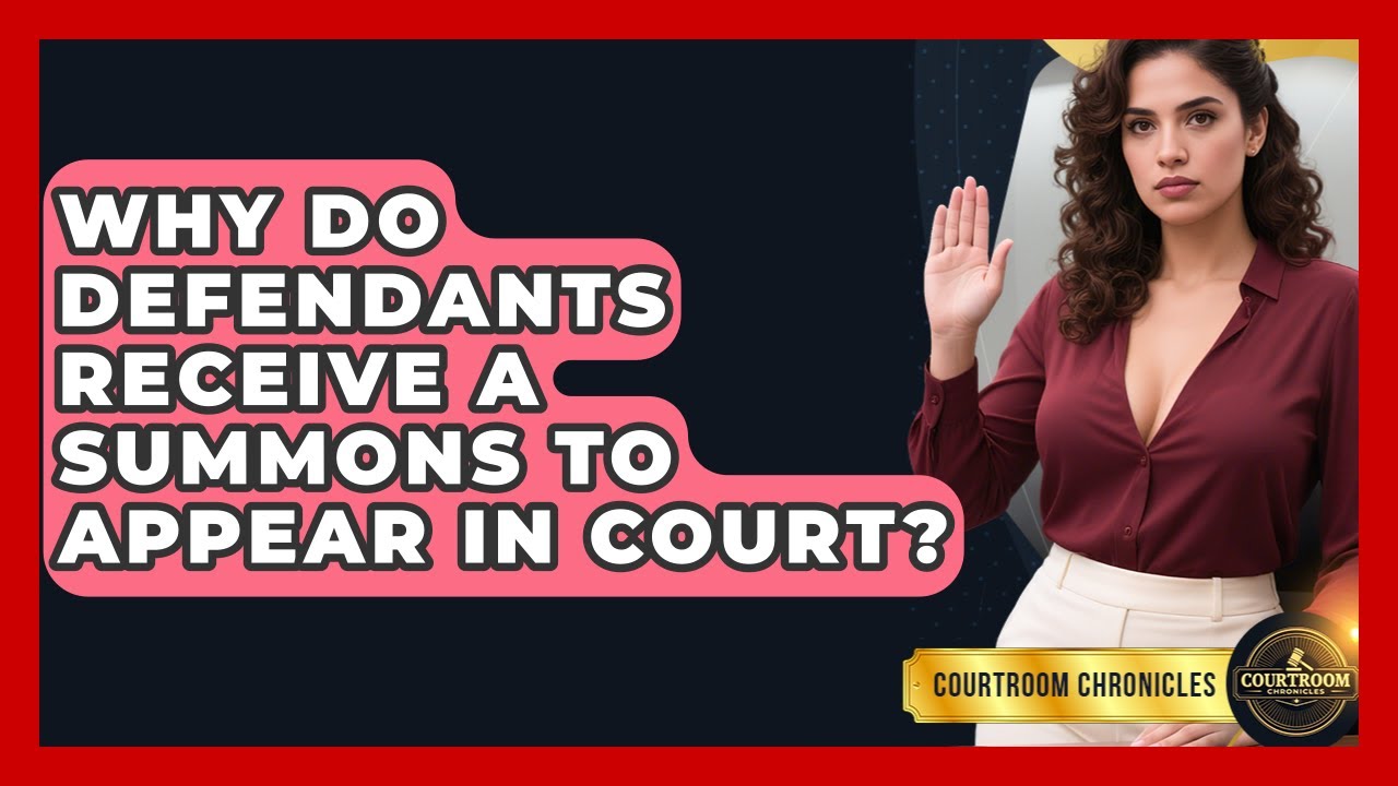Why Do Defendants Receive A Summons To Appear In Court? - Courtroom Chronicles