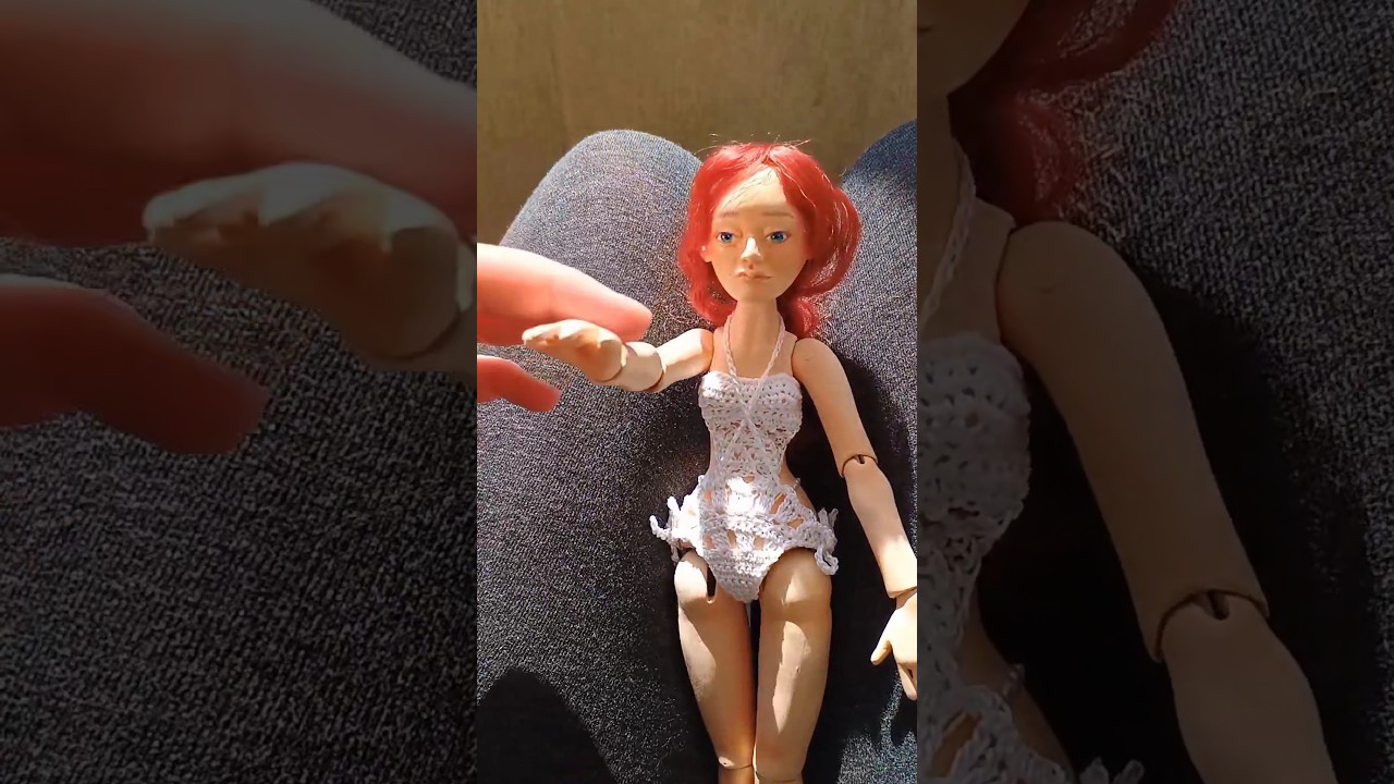 Luna the artist doll, ooak bjd, hand sculpted with clay #bjd #handmadedoll #dollartist #dollmaking